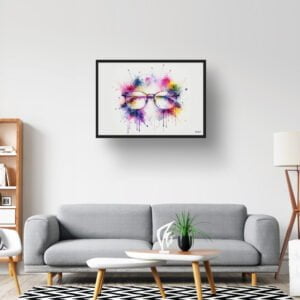 dream watercolour browline glasses metal lobby
