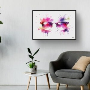 dream watercolour browline glasses waiting room