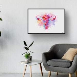 Female Reproductive System Wall Art Print Watercolour Urology Andrology obgyn Medical Doctor Clinic Painting - Image 3