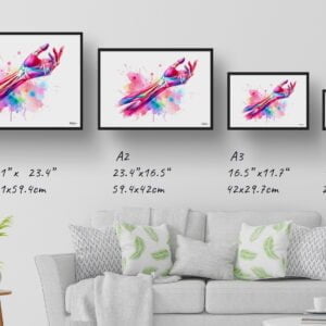 dream watercolour forehand inside print size comparison