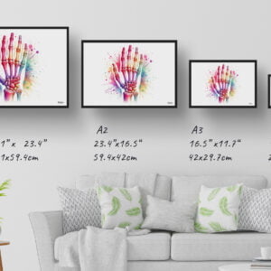 dream watercolour hand print size comparison