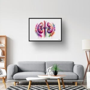dream watercolour kidneys and adrenal glands lobby
