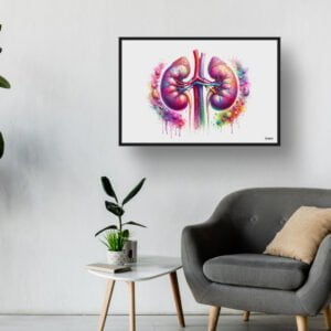 dream watercolour kidneys and adrenal glands waiting room
