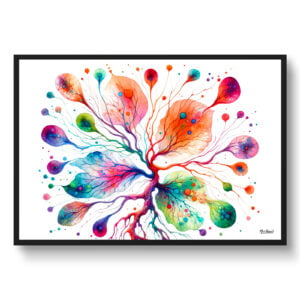 Lymph nodes Wall Art Print Watercolour Lymphatic System Endocrinology Medical Doctor Clinic Painting
