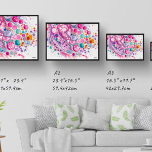 dream watercolour micrograph of follicular thyroid carcinoma print size comparison