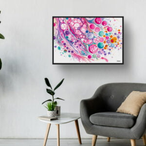 dream watercolour micrograph of follicular thyroid carcinoma waiting room