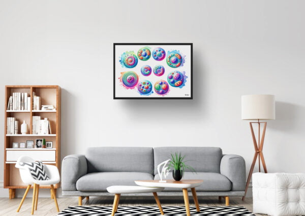 Mitosis cell division cycle  Wall Art Print Watercolour Mitosis Lab Scientist Medical Doctor Clinic Painting - Image 2