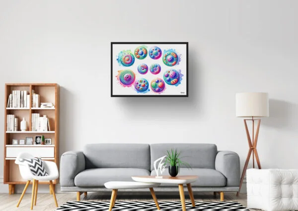 Mitosis cell division cycle  Wall Art Print Watercolour Mitosis Lab Scientist Medical Doctor Clinic Painting - Image 2