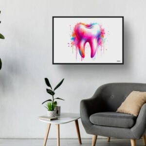 dream watercolour molar tooth waiting room