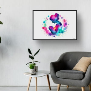 dream watercolour mother and newborn waiting room