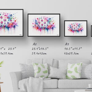 dream watercolour neural network print size comparison