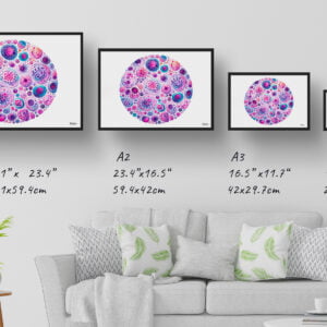 dream watercolour photomicrograph organ tissue print size comparison