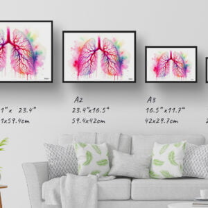 dream watercolour pulmonary angiogram print size comparison