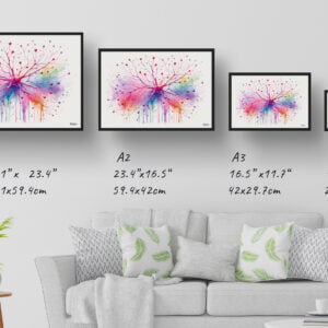 Pyramidal neurons Wall Art Print Watercolour Brain Cells Neurology Neurologist Medical Doctor Clinic Painting - Image 4