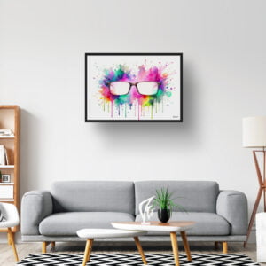 dream watercolour rectangle glasses lobby