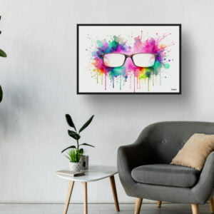 dream watercolour rectangle glasses waiting room