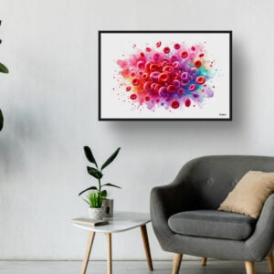 dream watercolour red blood cells waiting room