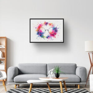 dream watercolour round glasses lobby