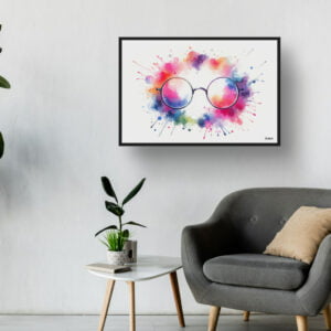 dream watercolour round glasses waiting room