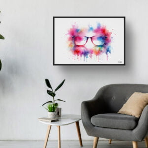 dream watercolour square glasses waiting room