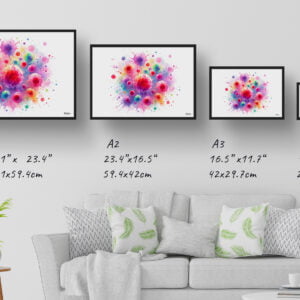 dream watercolour t lymphocytes cells print size comparison