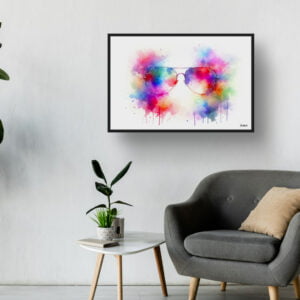 dream watercolour tall aviator glasses waiting room