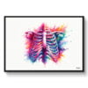 dream watercolour thorax front view 100x100 - Thorax Wall Art Print Watercolour Rib cage Sternum Medical Doctor Clinic Painting