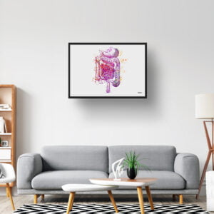 Digestive System Anatomy Wall Art Print Watercolour Medical Doctor Office Clinic Framed Painting - Image 2