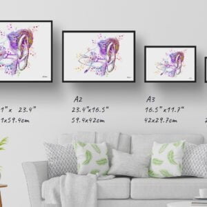 medical splash ear print size comparison