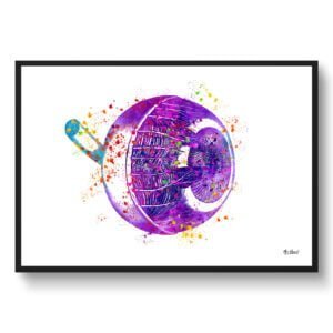 Eye Anatomy Wall Art Print Watercolour Optician Medical Doctor Office Clinic Framed Painting