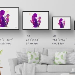 medical splash mother baby print size comparison