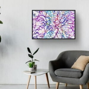Neurons Anatomy Wall Art Print Watercolour Human Neural Network Medical Doctor Office Clinic Framed Painting - Image 3