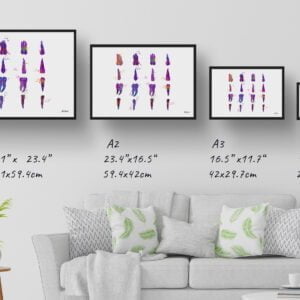 medical splash teeth set print size comparison