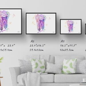 medical splash tooth structure print size comparison