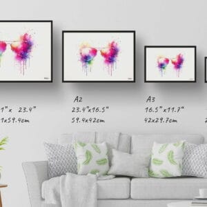 dream watercolour aviator glasses print size comparison 1