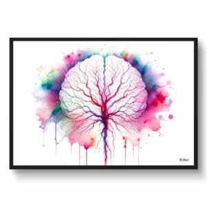 dream watercolour cerebral angiography back front view