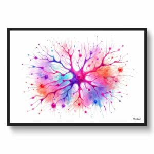 dream watercolour cortical neurons front view 1