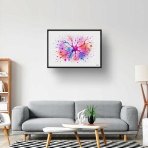 dream watercolour cortical neurons lobby
