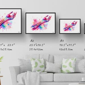 dream watercolour forehand inside print size comparison 1