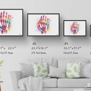 dream watercolour hand print size comparison