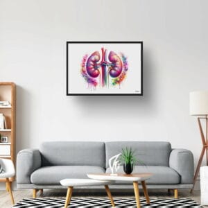 dream watercolour kidneys and adrenal glands lobby