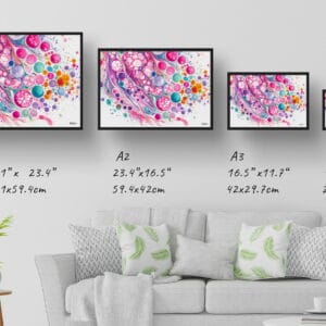 dream watercolour micrograph of follicular thyroid carcinoma print size comparison