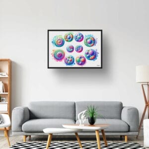 Mitosis cell division cycle  Wall Art Print Watercolour Mitosis Lab Scientist Medical Doctor Clinic Painting - Image 10