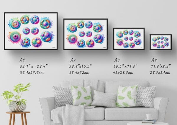 Mitosis cell division cycle  Wall Art Print Watercolour Mitosis Lab Scientist Medical Doctor Clinic Painting - Image 12