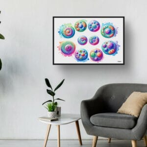 Mitosis cell division cycle  Wall Art Print Watercolour Mitosis Lab Scientist Medical Doctor Clinic Painting - Image 11