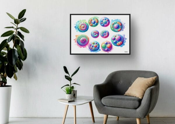 Mitosis cell division cycle  Wall Art Print Watercolour Mitosis Lab Scientist Medical Doctor Clinic Painting - Image 7
