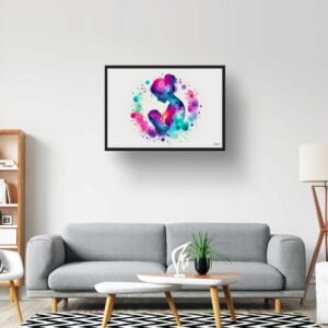 dream watercolour mother and newborn lobby 1