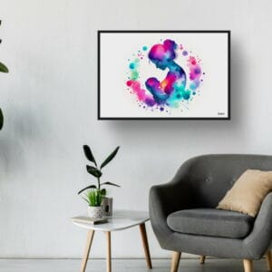 dream watercolour mother and newborn waiting room 1
