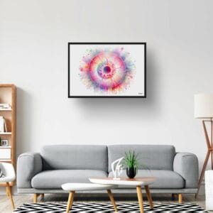 dream watercolour ophthalmoscopic view of the retina lobby