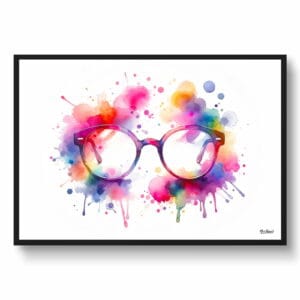 dream watercolour oversized fashion glasses front view 1